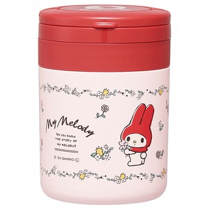 【公式】 抗菌 折りたたみハンドル付保温保冷デリカポット 【マイメロディ フラワーレトロ】 スケーター