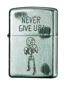 ZIPPO(ジッポー)ライター　SKULL NEVER GIVE UP!(諦めないでぇ〜!) 2UDS-GIVEUP