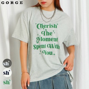 ロゴフロッキープリントTシャツ