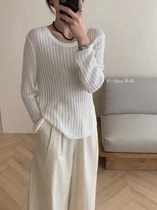 ハイネック ニット トップス   ニット　インナー　インナーTシャツ 　タートルネック リブニット 長袖