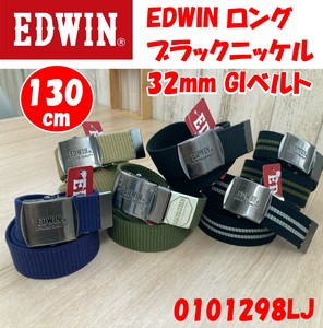 【EDWIN/エドウィン】 ロング　32mm　ブラックバックル　GI　ガチャ　ベルト
