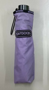 OUTDOOR PRODUCTS 無地パイピングミニ折傘 55cm Lパープル 10002504