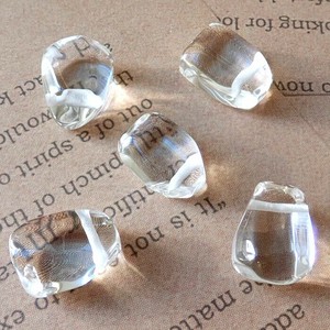 天然石材料/零件 透明 11 x 15mm 5粒