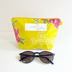 ⑥【SALE★在庫限り】メキシコ・オイルクロス・マチ付きポーチ