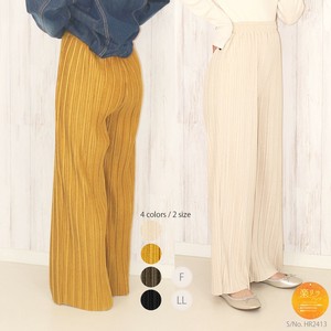 《4color / 2size》ゆったりリラックス カットベロア プリーツワイドパンツ 【2024年秋冬新作】