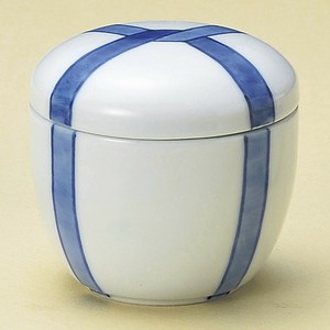 白磁結び夏目型蒸碗　日本製　美濃焼　和食器