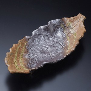 南蛮一珍10号木ノ葉皿(萬古焼)　日本製