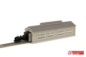 S070-1 自動開閉扉付き単線機関庫 (灰)
