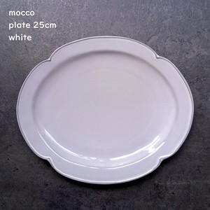 【mocco モッコ】 プレート 25cm ホワイト 中皿 洋食器 美濃焼 日本製 Felice