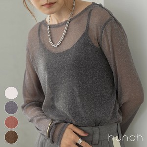 Sweater/Knitwear Crew Neck Lame Sheer [2024 A/W NEW]