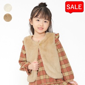 Kids' Vest/Gilet Fake Fur Polka Dot
