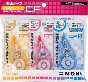 修正テープモノCF5C　3色　3コパック