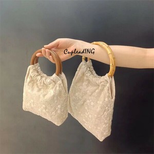 【2024春夏】早い者勝ち 休暇 チャイナドレス包 自作 新品 文芸 刺繍 竹節 ハンドバッグ 木環包 ミニ小包