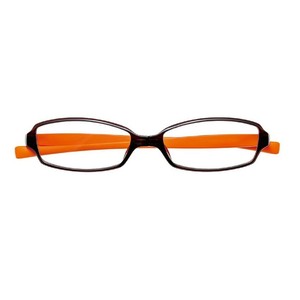 変なメガネ HM-1001 C6 BROWN/ORANGE MATT +1.5