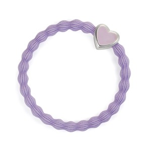 【ByEloise】Enamel Silver Heart Lavender ヘアゴム ヘアアクセサリー ブレスレット