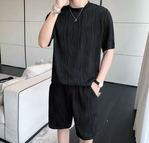 半袖 Tシャツ+ショートパンツ 2点セット無地 快適 メンズファッション  YEA1034