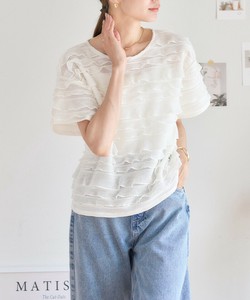 T 恤/上衣 层叠造型 短袖 薄纱 春夏