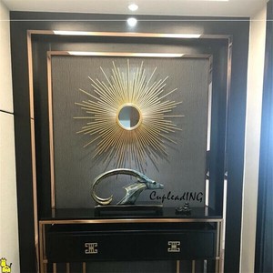 【定番商品】INSスタイル 暖炉のペンダント 鉄の壁飾り ヨーロッパ式 装飾品 太陽の形のペンダント 掛鏡