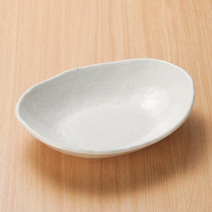 粉引小判鉢 小　日本製　美濃焼　和食器