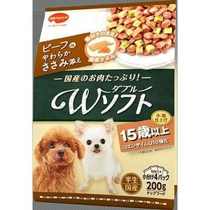 ビタワン君のWソフト 15歳以上 ビーフ味・やわらかささみ添え 200g（50g×4袋入）