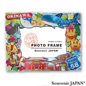【木製フォトフレーム（大）】首里城（大）ブルー