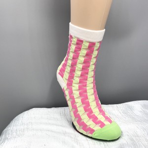 Crew Socks Pink Colorful Stripe Socks Ladies'
