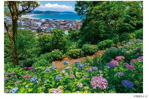 ジグソーパズル 1000ピース 風景 あじさいと由比ガ浜(神奈川) 10-1465