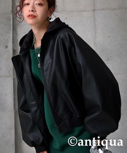 [antiqua] Blouson Jacket Ladies fashion Leather Blouson