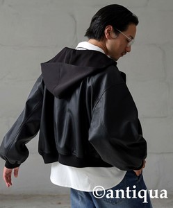 [antiqua] Jacket Leather Blouson Men's