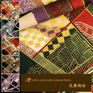 有輪商店 YUWA 和柄 シャーティング "花舞物語" [D:Green] / 生地 布 / 全5色 / 829449