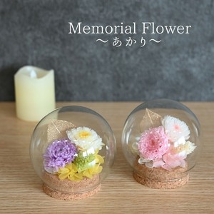 お供え花あかりPK 仏花　仏花アレンジ　フラワーギフト  お盆　お供え　フラワーアレンジ  ガラスドーム