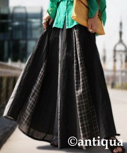 [antiqua] Skirt Indian Cotton Ladies fashion Switching