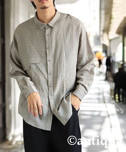 衬衫 长袖 男士 条纹衬衫 antiqua
