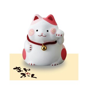 まんぷく招猫・桃　【招き猫】