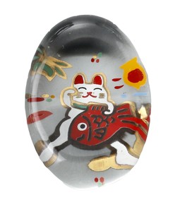 硝子猫箸置・鯛持
