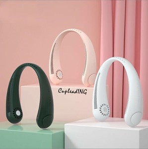 ≪予約商品≫早い者勝ち USB充電式 首掛け 首掛けファン 折り畳み可能 扇風機 首かけ リーフレスファン
