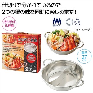 楽しく美味しい  よくばり2食鍋（IH対応）