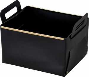 小物入れ 収納ケース フェイクレザー CUBEケース M BLACKL N-7138 パール金属