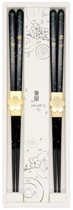 箸留ペアギフトセット 桜蛍 ゴールド箸留　キッチン/カトラリー/食器/贈り物