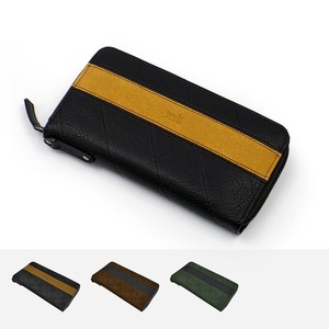 Long Wallet Round Fastener Leather Men's