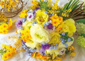 ジグソーパズル 幸せのチアフルブーケ フラワー 花