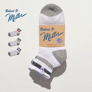 ロバート ピー ミラー【Robert P. Miller】3P Short length socks 25-27cm ライン ショートソックス メンズ
