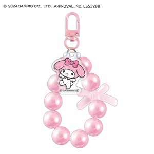チャーム付き オーロラビーズ キーホルダー サンリオキャラクターズ