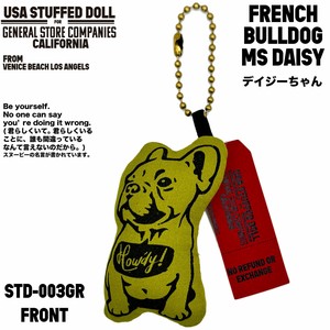 USA STUFFED DOLL　キーホルダー　ぬいぐるみ　アメリカン雑貨　フレンチブルドッグ　ブルドッグ