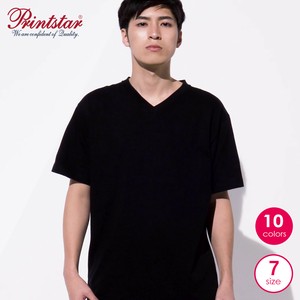 Vネック コットンTシャツ《ユニセックス》