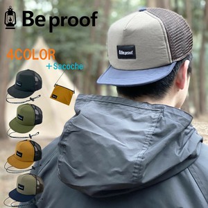 【Be proof】撥水 メッシュキャップ コットンナイロン サコッシュ付 キャンプ アウトドア
