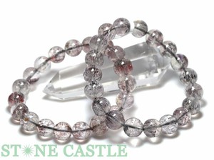☆高品質☆【ブレスレット】ブラックスーパーセブン (5A) (ブラジル産) (約10.5〜11mm) (鑑別済)