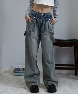 Denim Full-Length Pant Wide Pants