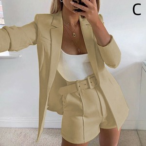 セットスーツ レディース ファッション スーツ+ショートパンツ 2点セット   無地   快適   YEA1132