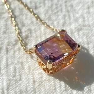 【Cheravir】K10YG  プチ ネックレス ペンダント アメトリン